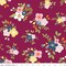 Bloom and Grow Floral Burgundy Cotton Fabric by Riley Blake by the Yard